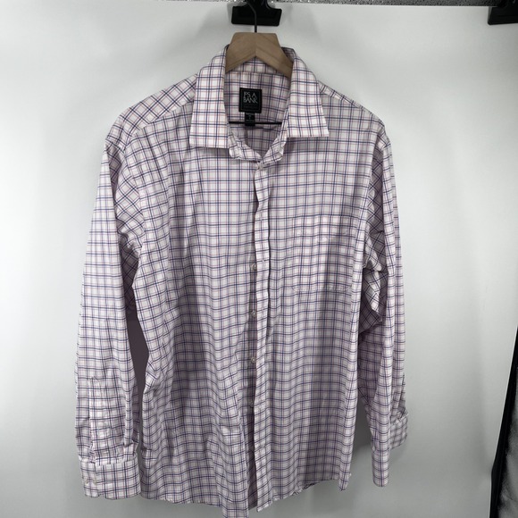 Jos. A. Bank Other - joseph a banks mens shirts travellers Large 100% cotton pink and blue check